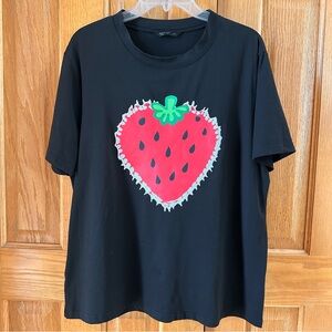 Shein Curve Strawberry T-Shirt
